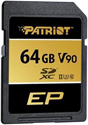 Patriot V90 SDXC UHS-II U3 Class 10 SD Card 64GB