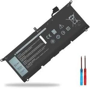 52Wh DXGH8 Battery 7.6V for Dell XPS 13 9370 9380 2019 Inspiron 13 7390 7391 2-in-1 5390 5391 7490 Latitude 3301 E3301 Vostro 13 5390 5391 Series 0H754V H754V G8VCF HK6N5 P113G001 P82G P82G001 4 Cell