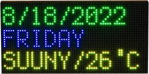 RGB Full-Color LED Matrix Panel Display for Raspberry Pi Pico ESP32 for Arduino 64×32 Pixels 3mm Pitch 2048 RGB LEDs Adjustable Brightness