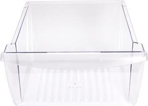 Ecotric 240351207 Crisper Pan Drawer (Bottom) Compatible with Frigidaire Refrigerator AP2115971, 240351203, 240351206, 240351209 Freezer Door Shelf Bin Replacement Only (Clear)