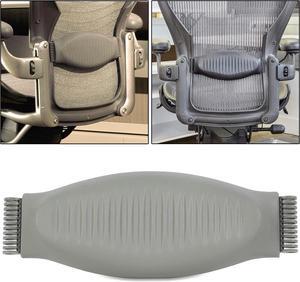 Ecotric Lumbar Support Pad Compatible with Herman Miller Classic Aeron Side Chairs Home Office Seating Support Pad - Smoke Gray - Size B