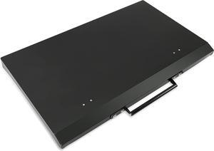 Ecotric Black Outdoor BBQ 36" Griddle Grill Hard Cover Lid Waterproof Aluminum Compatible with Blackstone & More (No Diamond Plated)