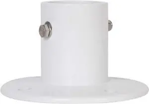 Ecotric Deck Anchor Flange Cast Above Ground Pool Ladders and Handrails - 1 7/8 Inch(1PC) Aluminum White