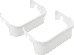 Ecotric 240351601 2pcs Refrigerator Door Shelf Compatible with Frigidaire Freezer Replacement Only 1037664 AH899475 EA899475 PS899475 White ABS Plastic