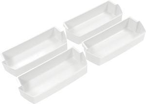 Ecotric 2187172 Replacement Refrigerator Door Bin Shelf Compatible with Most Roper, Kitchenaid, Kirkland and Whirlpool models Refrigerator Door Bin White - 4 PCS