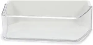 Ecotric DA97-17255A AP6784023 Refrigerator Door Shelf Bin Guard Compatible with Samsung Refrigerator RF265BEAESG/AA RF265BEAESR/AA RF262BEAESR/AA Replacement only Plastic White & Clear
