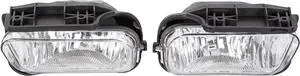 Ecotric  Fog Lights Pair Compatible with 2003-2007 Chevy Silverado 2002-2006 Chevy Avalanche Bumper Fog Lamp with Bulbs Left and Right Replacement for 15190983 15190982