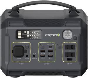 Portable Power Station FREMO X300, 276Wh lithium-ion battery Solar Generator, USB-C PD 100W charging, 9 output ports(Solar Panel Optional), Solar Generator for Home Use,Outdoor Camping