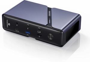 MINISFORUM TB4-01 Docking Station with Thunderbolt 4, Enclosure with Intel JHL 8440 Thunderbolt 4 Controller, DP1.4 | HDMI2.1 |TB4 Video Output | 3xUSB-A |1xRJ45 Dock Station