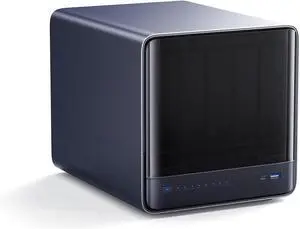 MINISFORUM N5 Pro AI NAS with AMD Ryzen AI 9 HX Pro 370, 2x SODIMM DDR5-5600MHz Slot(ECC Support), 128GB SSD, 1xHDMI+2xUSB4 Outputs, 5x HDD Slot, M.2 2230/2280/22110/U.2 slots, 5GbE+10GbE Lan Port NAS
