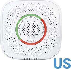 Shelly Gas CNG detector | Wi-Fi Smart Gas Sensor with Sound and Light Alarm | Certified | Flame Resistant | Wire-free | Scene Activation | iOS & Android App