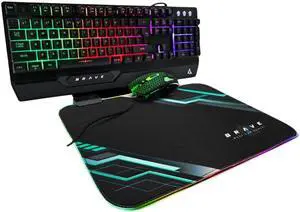 GAMING COMBO. Gaming Keyboard, Mouse & Mouse Pad with RGB LED.Wired USB.For Laptop, PC, Game and Work.
