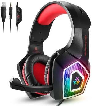 Gaming Headset for PS5 PS4 PC, Gaming Headphones with Noise Cancelling Mic,  Wired Gamer Headsets for Computer Laptop Mac Nintendo NES Games