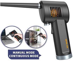 Compressed Air Duster, New Generation Canned Air, 33000 RPM Electric Air Can for Computer Keyboard Electronics Cleaning, 6000mAh Rechargeable Battery, Reusable Dust Destroyer RT