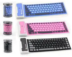 Type Out Of A Box With Flexible Silicone Bluetooth Keyboard Black