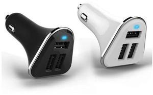 Urban Power with Triple USB Car Charger with 52 amps Black