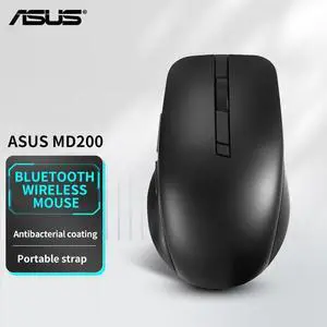 ASUS SmartO Mouse MD200, Dual-mode Wireless, Supports Multi-device Connectivity and Features a High-performance 4200dpi Optical Sensor,Antibacterial Guard and Blastic Bearer Ring