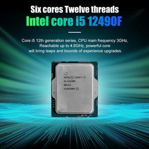 Intel Core i5-12490F Alder Lake Desktop Processor Game Special Edition i5 12th Gen, 6 Cores up to 4.6 GHz Turbo LGA 1700  65W  Without Graphics and Fan -Black Box