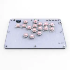 Arcade Stick 16Keys All-Button Gamerfinger with Turbo Functions & Custom RGB,Arcade Controller Street Fight for PC/PS3/PS4/Switch/Steam Game Keyboard-Supports Hot Swap & SOCD