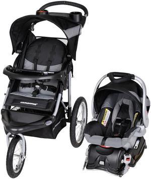 Baby Trend Expedition Jogger Travel System Millennium White Includes Expedition 3 Wheel Jogging Stroller and EZ FlexLoc 30 Infant Car Seat