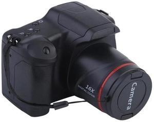 Digital Camera 16X Optical Zoom Wide Angle 1080P Full Hd Video Optical Image Stabilization Vlogging Camera (Black)