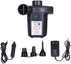 Electric Air Pump Portable Air Mattress Pump with 3 Heads Nozzle Furniture Pump Two Way Inflator Deflate for Cushions Couch Outdoor Camping