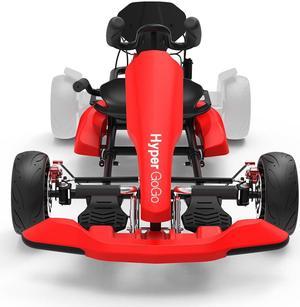 HYPER GOGO Go Kart Kit - Hoverboard Attachment Competiable with Most of the Hoverboard, Outdoor Race Pedal Go Karting Car for Kids and Adults, Adjustable Length and Height, Ride On Toys Red