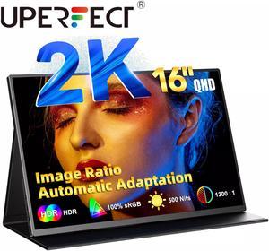 UPERFECT 16" USB-C Monitor 2560*1600 500nit 2K Portable Monitor Gaming Monitor HDMI