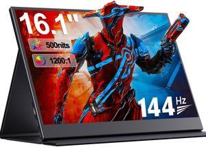 UPERFECT Portable Gaming Monitor 144Hz 16.1" 1080P 500Nits 1200:1 FreeSync