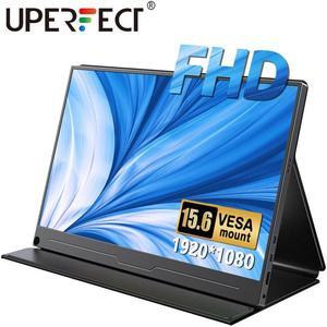 UPERFECT Portable Monitor 15.6'' 1080P FHD VESA | 100% sRGB High Color Gamut Computer Display | External Laptop Monitor IPS HDR Eye Care Gaming Screen | HDMI USB Type C OTG Dual Speakers