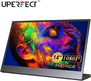 UPERFECT 14 Inch Thin Portable FHD Monitor Usb Type C Hdmi For Laptop Phone Xbox Switch And PS4 LCD Screen Gaming Display