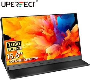 UPERFECT Portable Monitor 15.6'' Computer Display [100% sRGB High Color Gamut] 1920×1080 USB C Monitor FHD Eye Care Gaming Screen IPS Mini HDMI Type C OTG Dual Speaker VESA, Included Smart Cover Stand