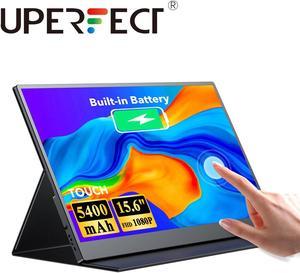 UPERFECT 15.6" Portable Monitor Touchscreen Battery 1080P USB C Second Screen For Mac Pro