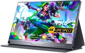 UPERFECT 15.6" 4K HDR IPS Monitor UHD Screen Second Monitor no Frame for switch