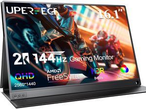 UPERFECT Portable Monitor 2K 144Hz 16.1" Gaming Monitor for Laptop 2560x1440P QHD FreeSync HDR Ultra Slim External Second Screen for PC Phone Game Console
