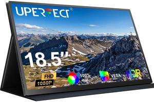 UPERFECT 18.5" 1080P Portable Monitor VESA & Speakers, Frameless IPS HDR Gaming Monitor