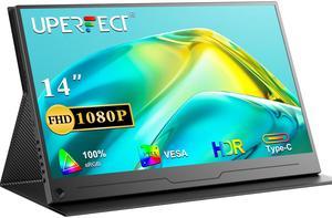 UPERFECT 14" Portable Monitor 1080P HDMI USB C Display FHD Screen For Laptop PC and Game Xbox PS