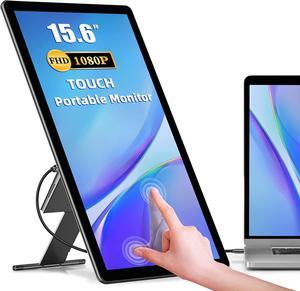 UPERFECT  15.6" Touchscreen Gaming Monitor with Built-in Stand, 1080P FHD IPS Display, USB-C, HDMI, & 10-Point Capacitive Touch for Laptop, MacBook, Phone, PS4/5, Switch, Xbox