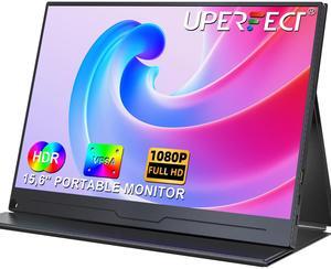 UPERFECT 15.6" 1080P FHD Portable Monitor with USB-C, HDMI, VESA & Smart Case - Matte IPS Display for Switch/PS5/PC/Phone Monitor