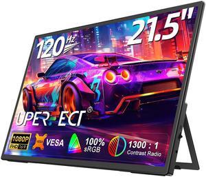 UPERFECT 21.5" 120Hz Portable Monitor with Kickstand & VESA Large Portable Gaming Monitor with HDMI Type C, External Portable Monitor for Laptops, Steamdeck, MacBook, Phones, Mini PC
