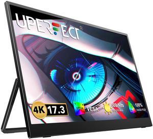 17.3" Portable Monitor 4K UHD HDMI USB C For Xbox PS5 Switch VESA Compatiable