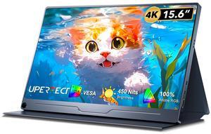 UPERFECT 15.6" 4K Ultra HD Portable Monitor - 600nits, 100% sRGB, IPS Panel, USB-C, Game & Multi-Device Compatible