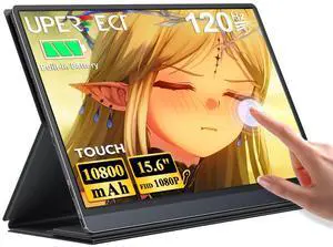 Portable Monitor Touch Screen, Built-in 10500mAh Rechargeable Battery, UPERFECT 15.6 FHD HDR 1080P Portable Laptop Monitor for Laptop Mackbook PC Phone Xbox Switch PS4 PS5