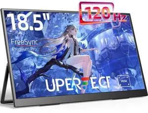 UPERFECT 120Hz Gaming Monitor 18.5" 1920x1080 Portable Monitor USB-C Monitor Freesync Gaming Screen For Xbox PS 5