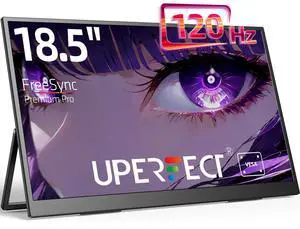 UPERFECT 18.5" 120Hz Portable Monitor 1080P FHD Portable Gaming Monitor Freesyc Screen For Switch Xbox PS
