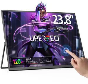 UPERFECT 23.8" Touch Screen Desktop Monitor - 120Hz, Adjustable Stand (0-180°), VESA Mount, HDMI & USB-C