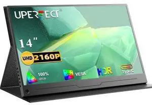 UPERFECT 14" 4K 60Hz Portable Gaming Monitor USB C Screen UHD Travel Monitor for Laptop, 3840P×2160P IPS Screen UPERFECT 14" 4K 60Hz Portable Gaming Monitor USB C Screen UHD Travel Monitor for Laptop, 3840P×2160P IPS Screen