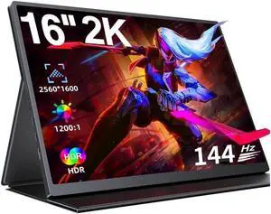 UPERFECT 16" Portable Monitor 2K 144HZ HDR FreeSync Portable Gaming Monitor For Laptop, PS5, Xbox, Switch UPERFECT 16" Portable Monitor 2K 144HZ HDR FreeSync Portable Gaming Monitor For Laptop, PS5, Xbox, Switch