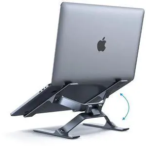 UPERFECT Laptop Stand for Desk, Ergonomic Design Height Adjustable Aluminum Portable Computer Monitor Stand, Compatible with MacBook Air Pro, HP, Lenovo, Dell, More 10-18 and Tablets