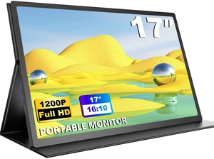 UPERFECT 17 Inch Portable Monitor, FHD 1080P IPS Display with Magnetic Leather Case Stand, 300 Nits Brightness, 16:10 Aspect Ratio, VESA Mountable for Laptop/PC/Mac/Phone/Gaming Console UPERFECT 17 Inch Portable Monitor, FHD 1080P IPS Display with Magnetic Leather Case Stand, 300 Nits Brightness, 16:10 Aspect Ratio, VESA Mountable for Laptop/PC/Mac/Phone/Gaming Console